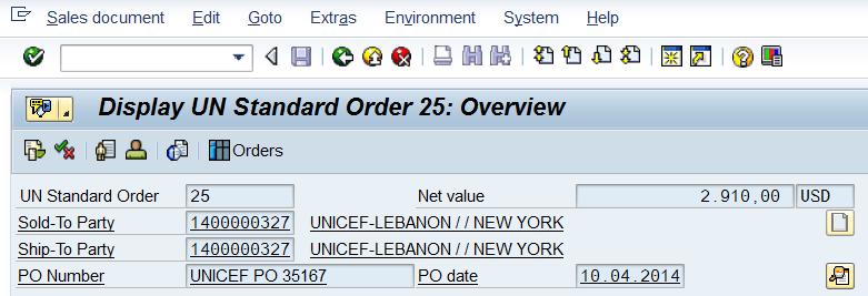 Customer PO in Sales Order Header In the Header Section, review the PO Number confirmed by the customer.