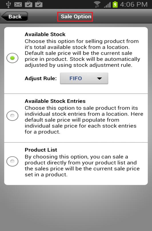 99 Available Stock: It will allow user to sell the selected product from the combined/total available stock list available in a warehouse/location.