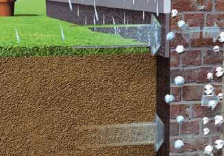 1 RAIN AND RUN OFF WATER 2 HYGROSCOPIC MOISTURE 3 CONDENSATION Water penetrates the masonry where the waterproofing is missing or defective.
