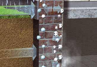 Water vapour condenses forming water on the cold surfaces caused by thermal bridges in the wall.