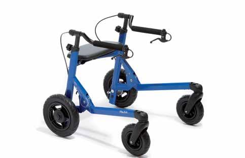 2.4 Equipment for basic model Light and folding aluminium frame Individually height and width adjustable handles PU rear wheels Drum brake incl.