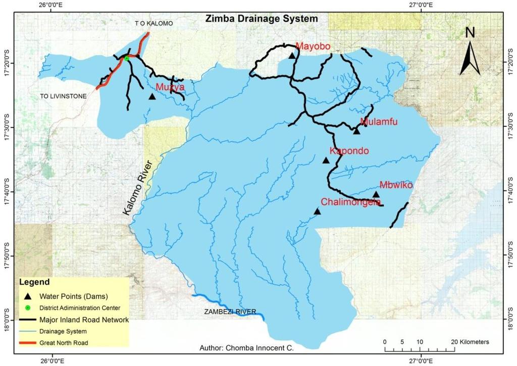 development. However, the dry seasons in Zimba are long about seven months, and dry spells during the rainy season are common feature. Additionally, Zimba district has no perennial streams.