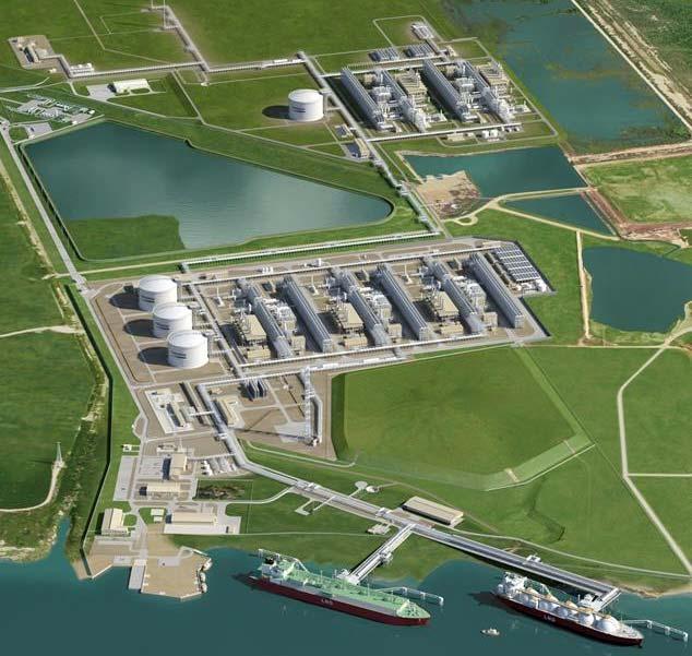 Corpus Christi LNG Terminal Under Construction Trains 1-2 Initiated Development Trains 4-5 Train 3 Proposed 5 Train Facility >1,000 acres owned and/or controlled 2 berths, 4 LNG storage tanks (~13.