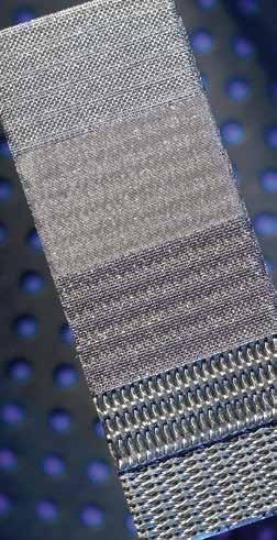 material that consist of two or more layers of different metal wire cloths that are sintered together to form a permanently fixed laminate.