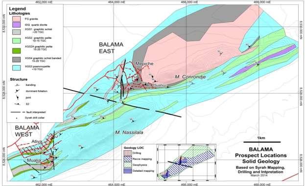 APPENDIX B Balama solid geology with overburden removed