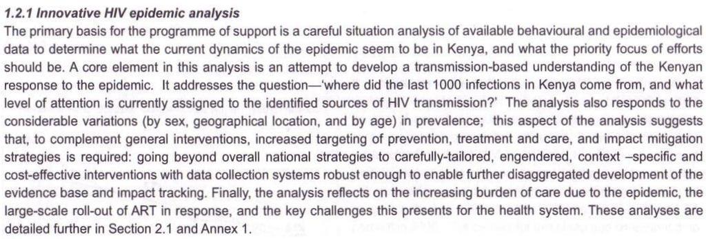 Box 5 Country example: Kenya. Country analysis 3.4.