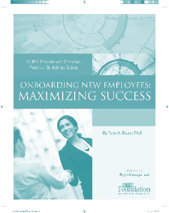 org/foundation to download your free reports. Onboarding New Employees: Maximizing success Each year, nearly 25 percent of the working population undergoes some type of career transition.