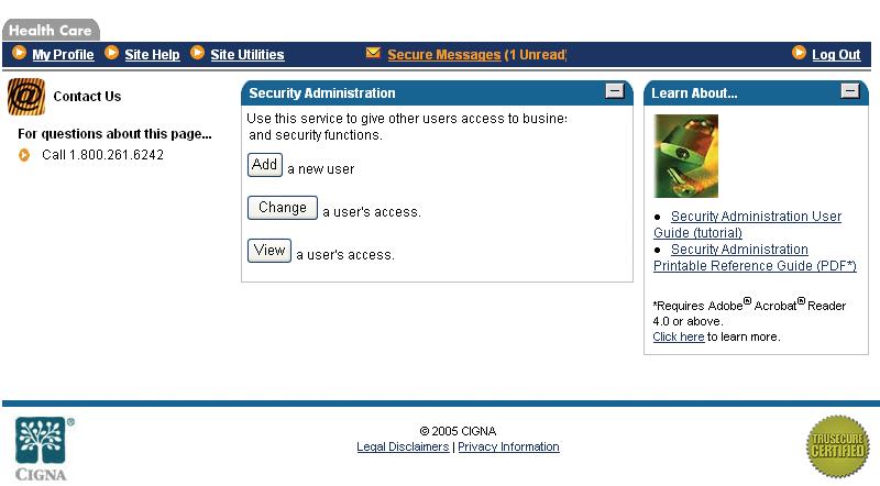 Feature Guide Site Utilities Page Site Utilities Page Security Administration Take control of who gets access to with the Security Administration tool.