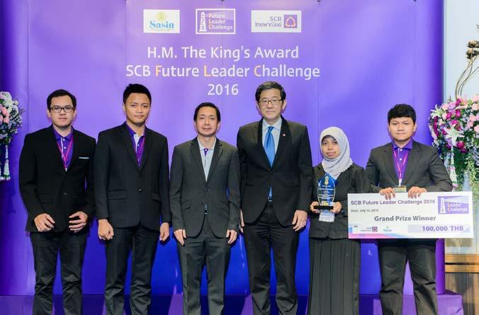 SCB FUTURE LEADER CHALLENGE (SCBFLC) PROGRAM TO BE THE MOST CARING EMPLOYER 53 The Bank collaborated with Sasin Graduate Institute of Business Administration of Chulalongkorn University to organise