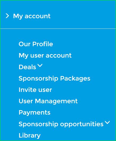 Logout as with any software it is always wise to logout when you have finished your session. Just press the Logout text. My Account This option opens up a menu as shown aside.