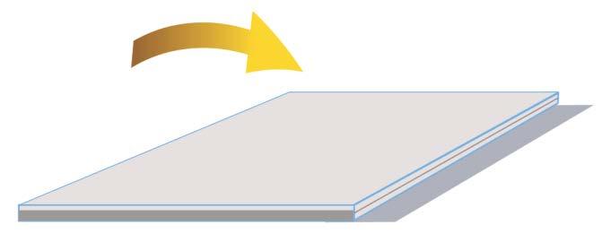 Apply tape to cut edge Apply an approved two-inch (2 ) wide electrically