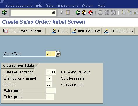 Menu Path: Logistics Sales and Distribution Master Business Partners Customer Display Complete (xd03) STEP 2: CREATING AND PROCESSING A SALES ORDER ❾ Creating a sales order Menu Path: Logistics Sales