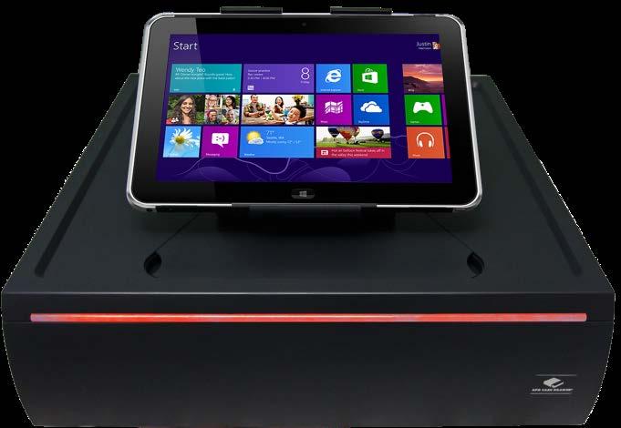 Optional LED lighting also available Tablet can be placed in either portrait or