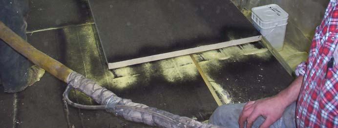 rise adhesive foam to stop horizontal air infiltration under