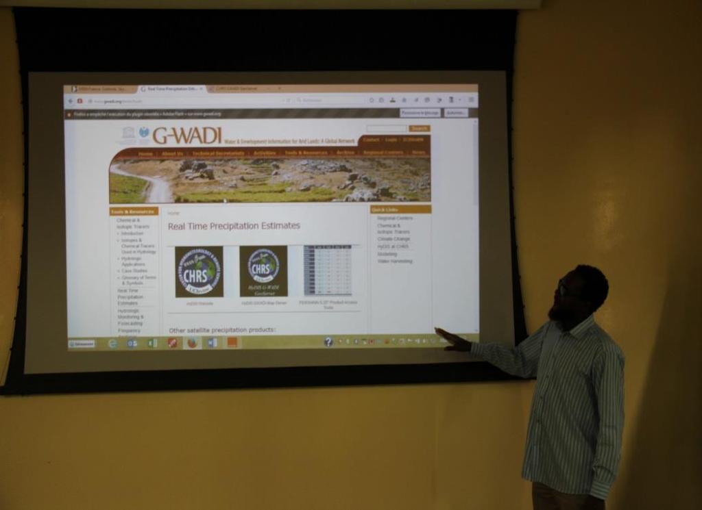 G-WADI Geo-Server Trainings on the use of rainfall estimates for flood monitoring and