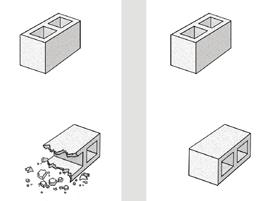 2. Building a Block Wall Making Concrete Masonry Block The block mix: 1 bucket of