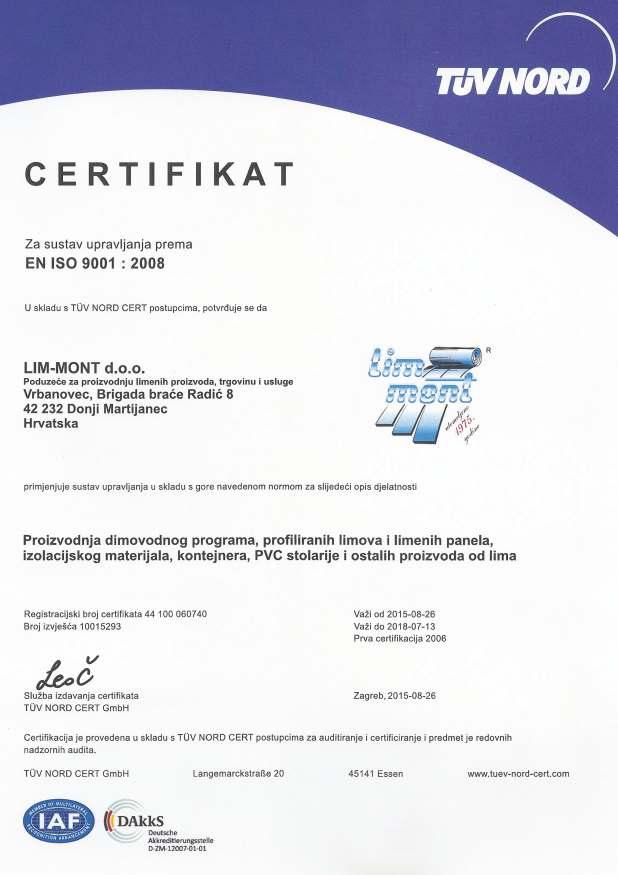 Certificate Certifikat 7 IM-MONT d.o.