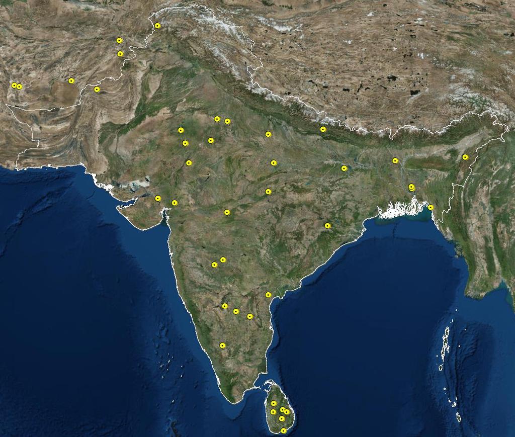 Figure 1: Historical extreme drought events for South Asia collected from various public sources 4.