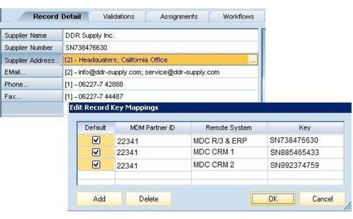 Key Mapping Records created in SAP NetWeaver MDM (SAP MDM Data Manager) are each assigned a unique identifier.