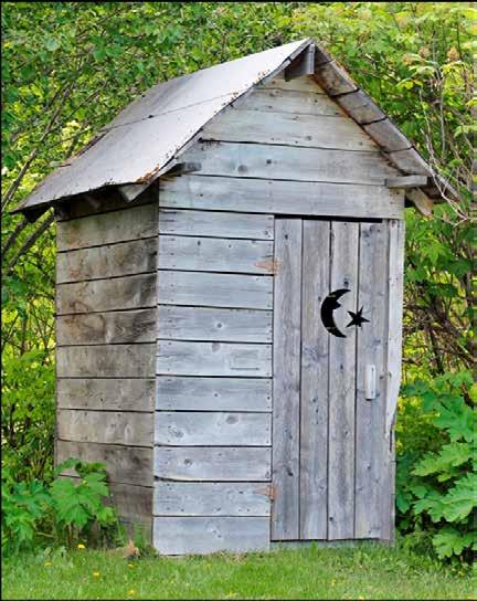 Outdoor plumbing: the pit privy Goal: designated place No carrier needed to convey waste