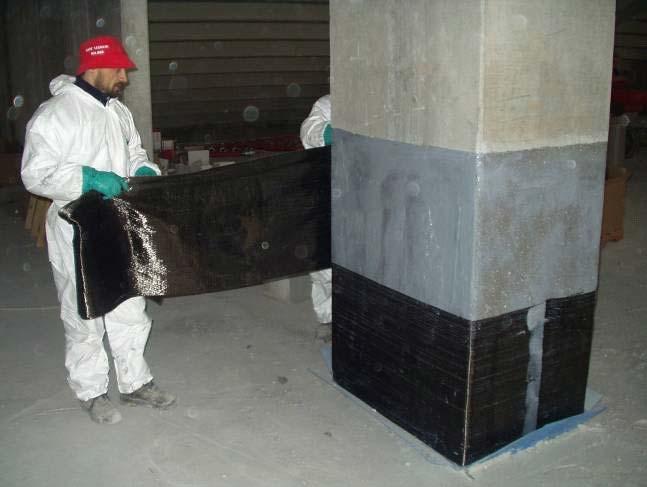 concrete deck and placing the CFRP into the slots; industry