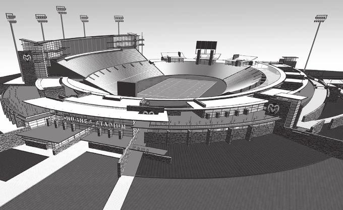 Option 2 Hughes 2050 Colorado State University will invest in improvements to Hughes Stadium that will allow it to function as a high-quality, off-campus home for Rams football for an additional