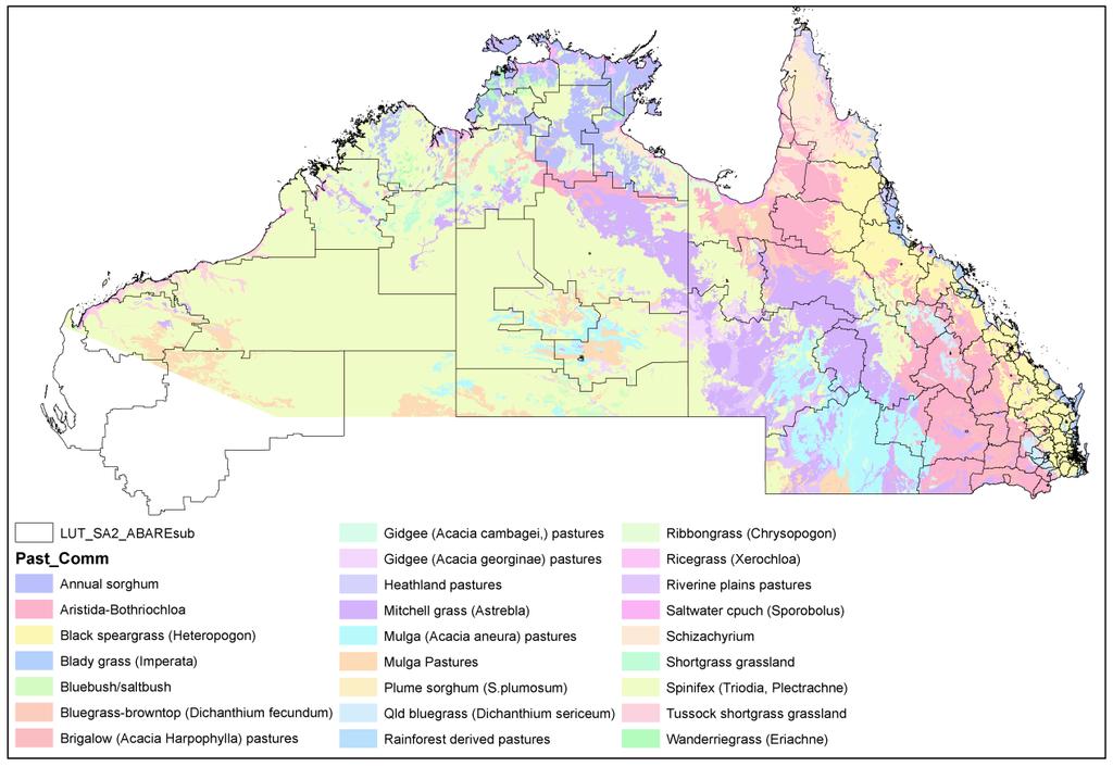 Figure 12: Pasture land types in northern Australia (based on Tothill and