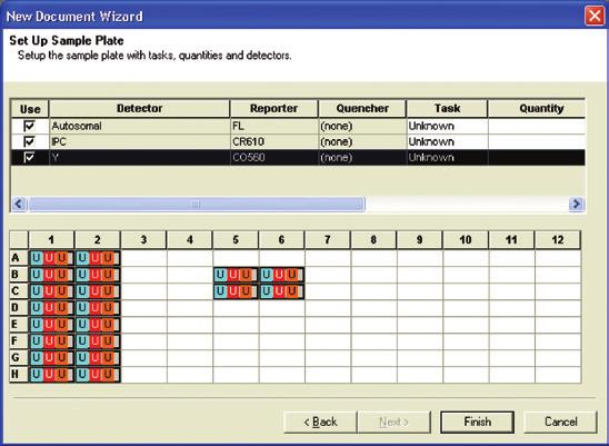 5.C. Instrument Setup and Thermal Cycling for SDS Software, Version 1.4 (continued) 9. In the top window, check the box for each detector (Figure 25). 10.