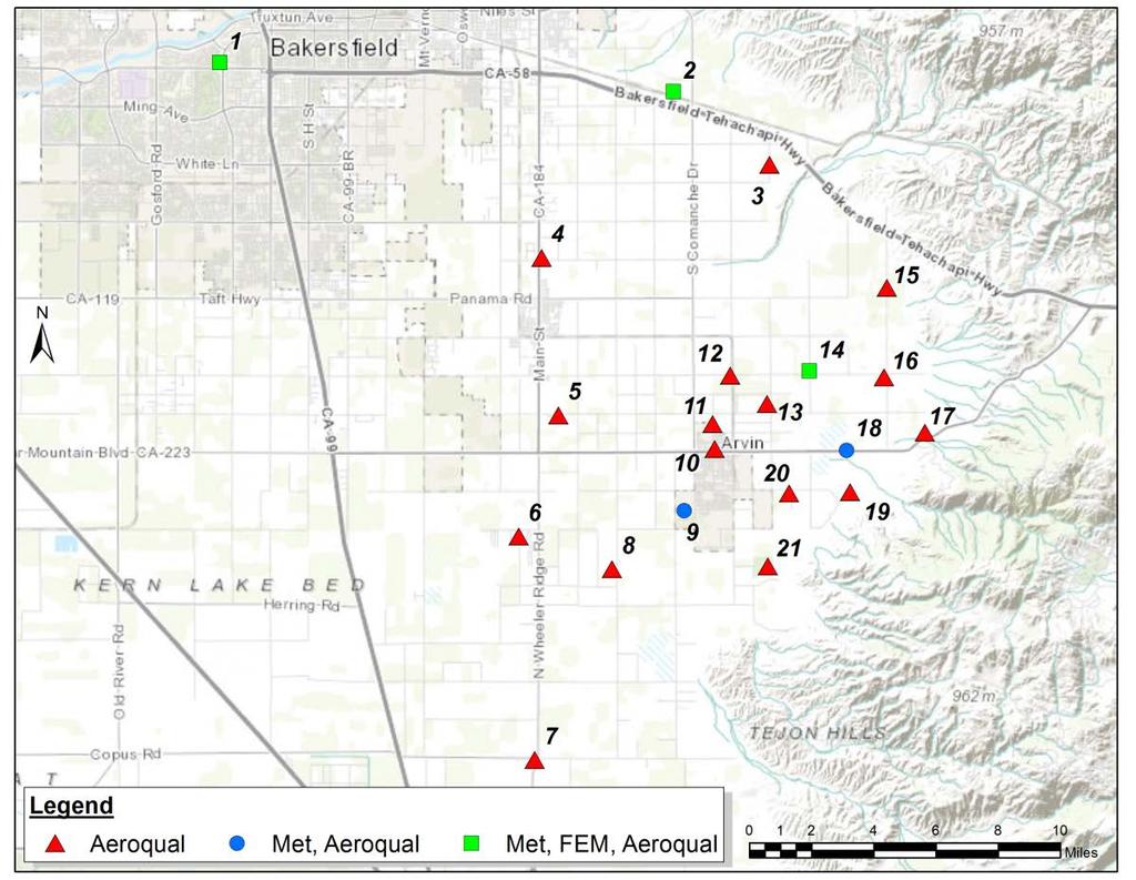Ozone Gradients In and Around Arvin, CA Appendix D Appendix D Summary of Ozone Concentrations This appendix provides (1) the peak 1-hr and 8-hr ozone