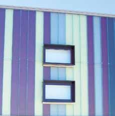 Wall panels can be laid either vertically or horizontally. Composite panels incorporate bonded insulation which satisfies thermal installation requirements.