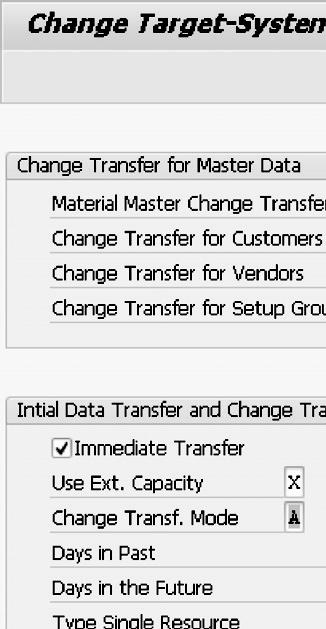 The SAP APO resource master data is primarily maintained in SAP ERP. The business user maintains the SAP ERP master data using Transaction CR02.