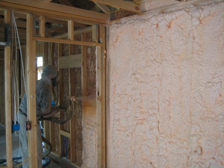 on the outside was used to reduce thermal bridging from the framing. CP3: This home included the same unvented-attic design as CP2 using opencell spray foam.