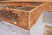 RigidRim rimboard is dimensionally stable and resists shrinking and warping. It also provides a smooth nailing surface for the attachment of exterior sheathing, siding and ledgers.