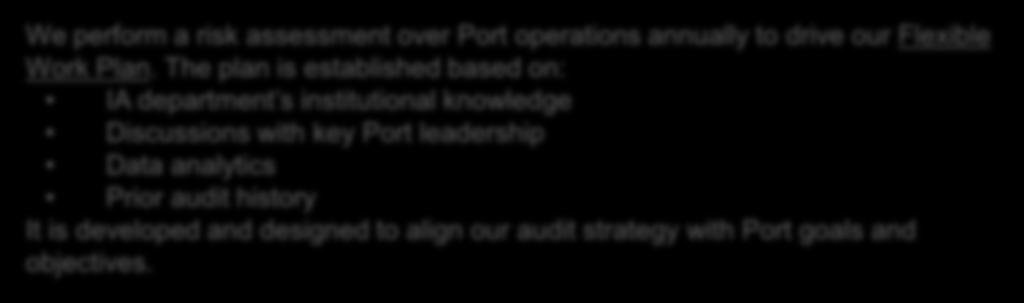 leadership Data analytics Prior audit history It is developed and designed to align our audit