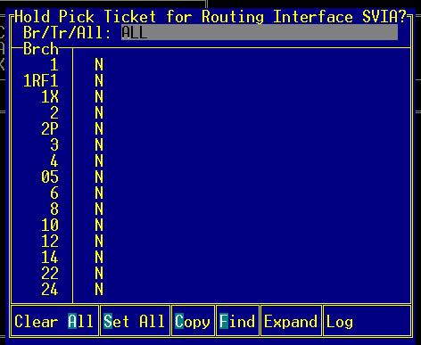 Hold Pick Ticket Print for Routing Interface Ship Vias Control Record: This control will either stop the pick tickets from printing until the 3 rd party routing software import is complete and the