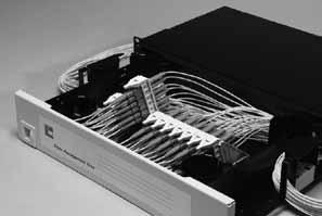 2 RU Adapter-Only Fiber Termination Drawers Features Provides termination for 72- or 96-fibers in an