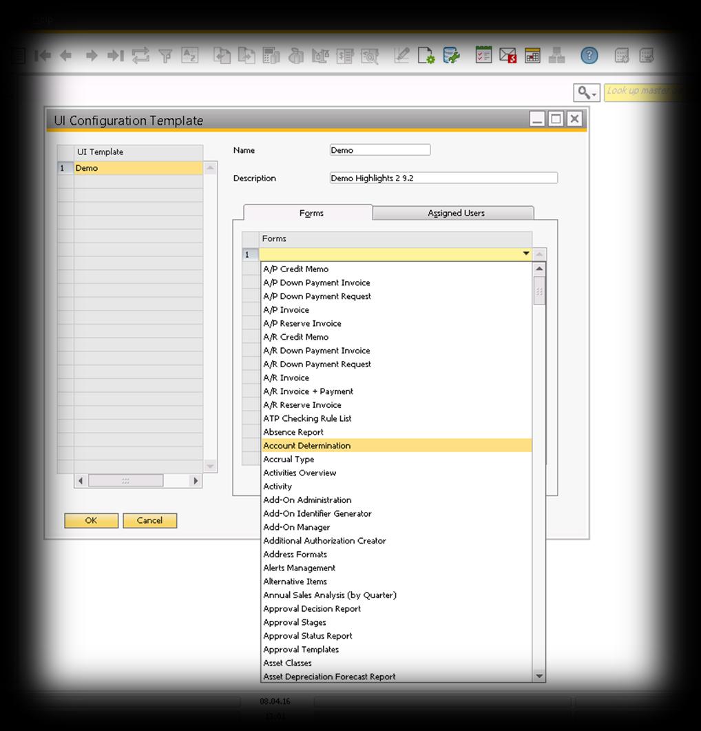 Enhanced Configurable UI Framework All SAP Business One
