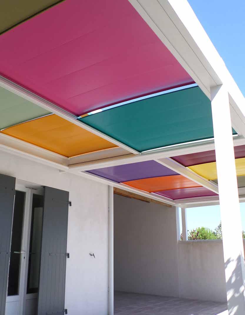 Endless possibilities to customize your terrace Play with colors and design as easily as you play with light and shade.
