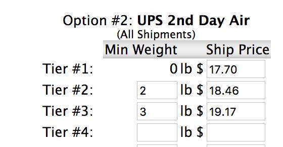 C. POPULATE THE SHIPPING TABLES IN NEXTERNAL: 1. For each method within each zone, refer to the corresponding spreadsheet page you made for it.