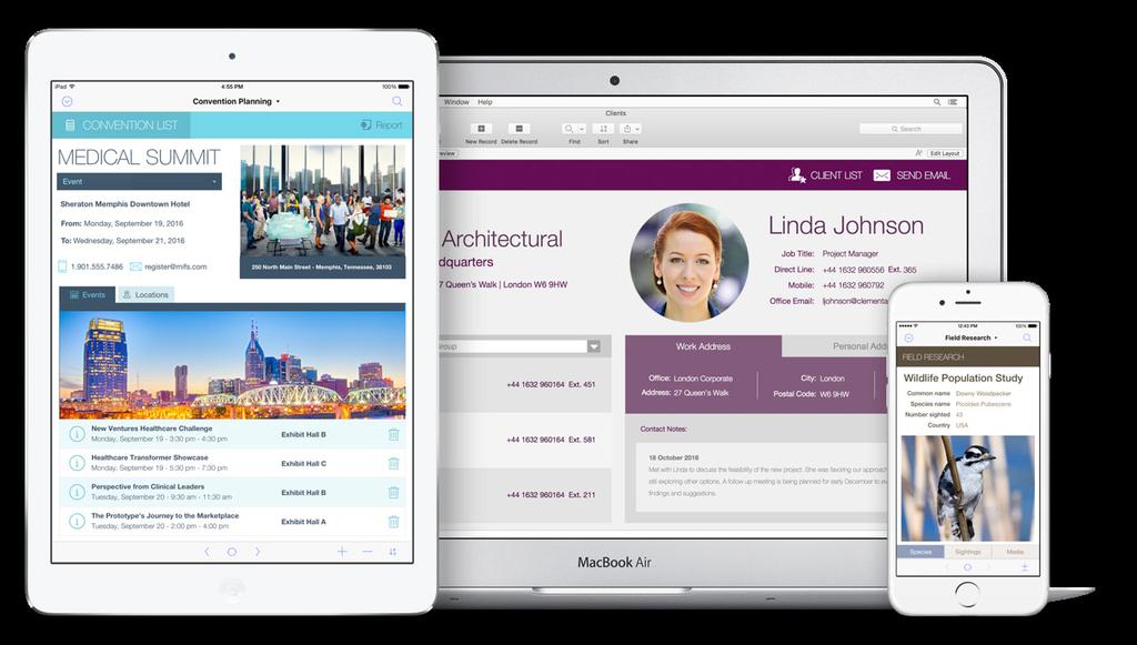 FileMaker transforms your business The FileMaker Platform is simply powerful software for creating custom apps that work seamlessly across ipad, iphone, Windows, Mac, and the web.