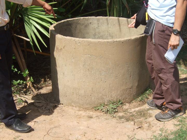 Picture 5.2. Picture of a well(water source) Also, we also brought back some water samples from the villagers, mainly stored water, bio sand filtered water, rain water and source water.