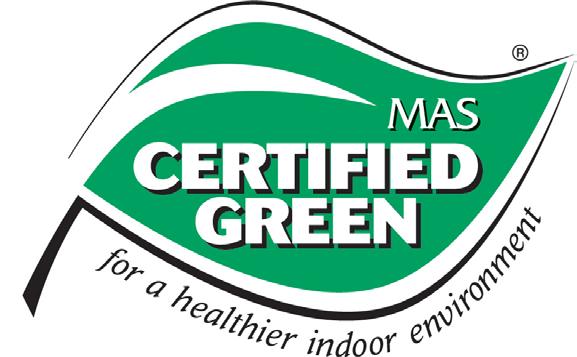 MAS Certified Green MAS Certified Green on all Room Solutions: Product designated as low VOC emitting furniture in accordance with the following standards: - LEED v4 - ANSI/BIFMA e3 2012 section 7.6.