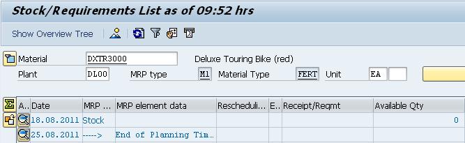 different). Double-click on your red Touring bike which will copy its unique material number (DXTR3###) into the Material field.