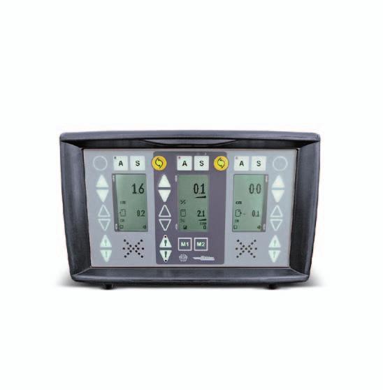 Wire-rope sensor for precise milling depth control High-tech easy to handle Clearly structured control panel Automatic ON/OFF Settings Switchover button Set value Set value RAISE / LOWER Actual