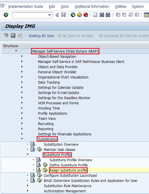 Configuring Substitution Mapping Profiles to Applications Steps: 1, Go to transaction- SPRO 2, Navigate to Personnel