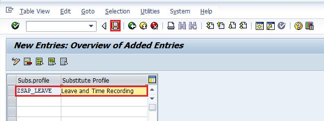 Configuring Substitution Adding Profiles Enter Substitute Profile and save the entry.