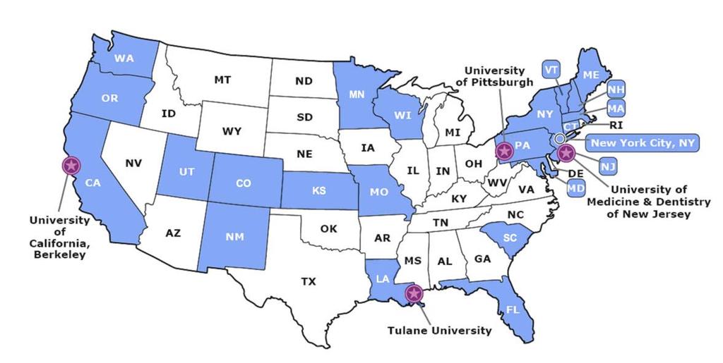 National EPHT Network (2009) CDC currently funds 22 states, 1 city, and 4 academic