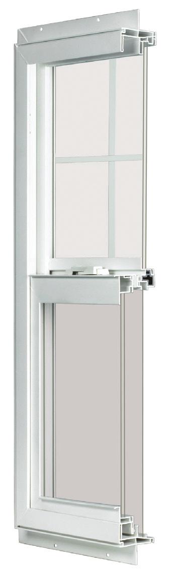 Windows For New Construction and Replacement Step Bevel design creates a beautiful exterior appearance Bottom sash tilts in for easy cleaning from inside Aluminum half screen comes standard* Block &