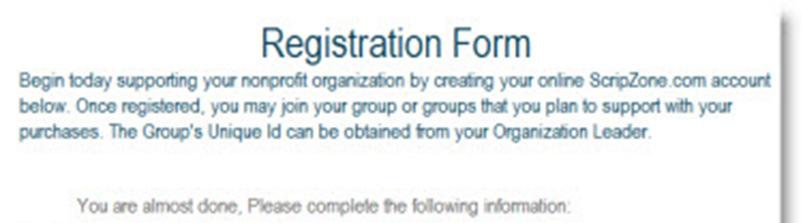 Member Registration&Ordering To place your orders from your Fundraising Flyer online go to www.scripzone.com.