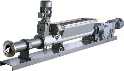 Slow-speed, bottom-drive auger provides low product shear and minimal product smear Electrically driven design eliminates expensive hydraulic systems Positive displacement design regulates smooth